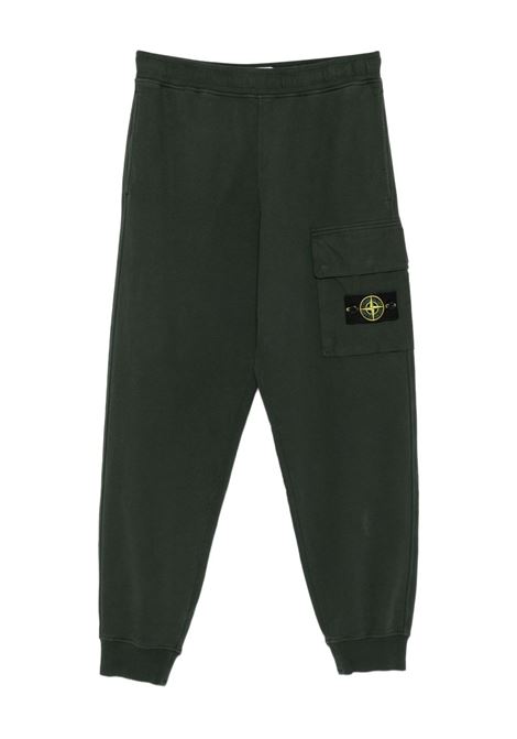 pantalone brushed organic cotton fleece uomo ginepro STONE ISLAND | K2S15 6200003 S0A20V005E